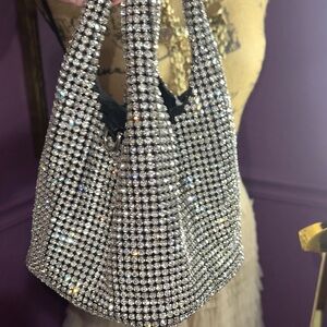 A Classy Chic Boutique Dazzling Silver Crossbody Bag